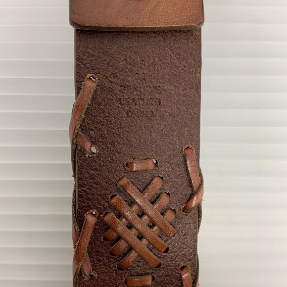 Mens Genuine Leather Belt Size 38 (H12) - Picture 4 of 4